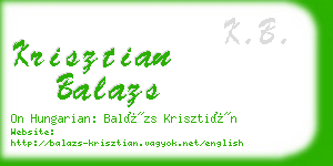 krisztian balazs business card